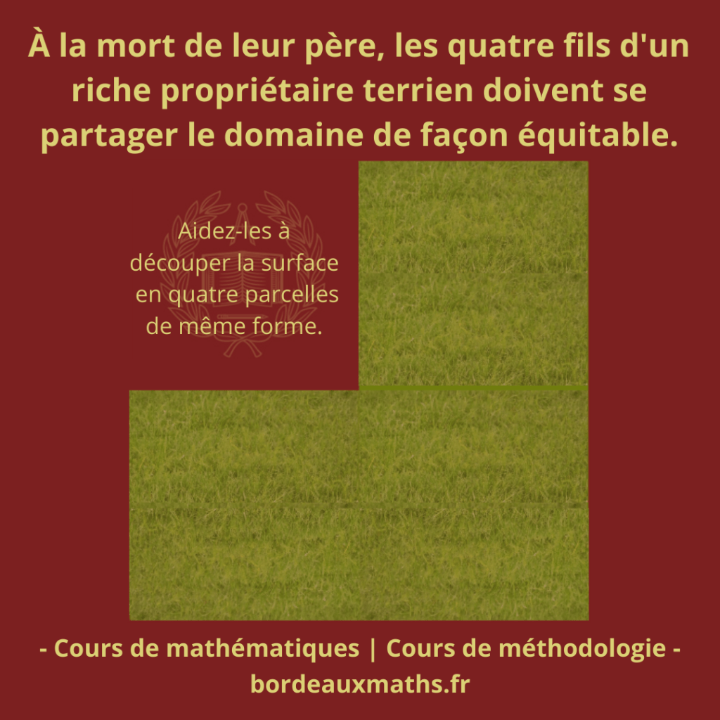 À la mort de leur père, les quatre fils d'un riche propriétaire terrien doivent se partager le domaine de façon équitable.